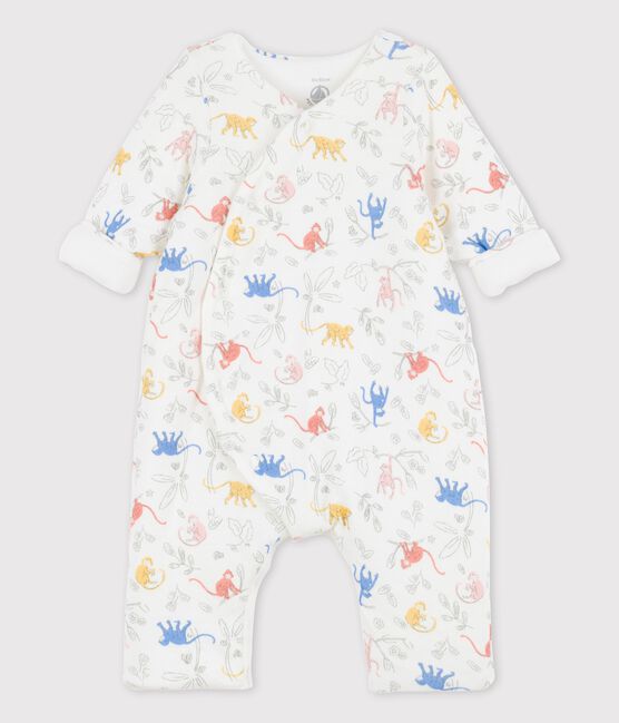 Langer Baby-Overall aus Bio-Doppeljersy mit Affenprint