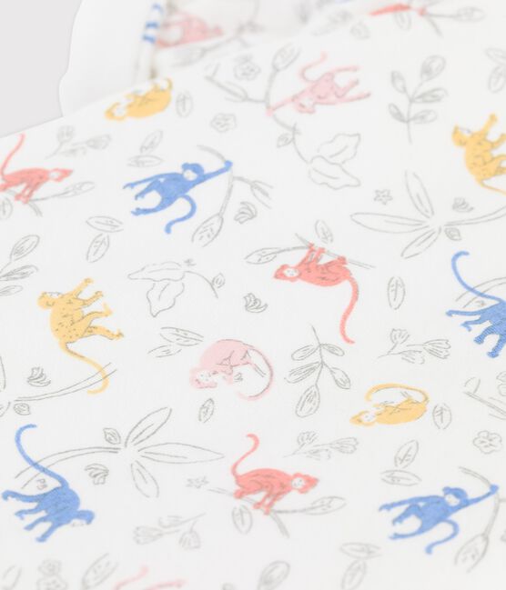 Langer Baby-Overall aus Bio-Doppeljersy mit Affenprint