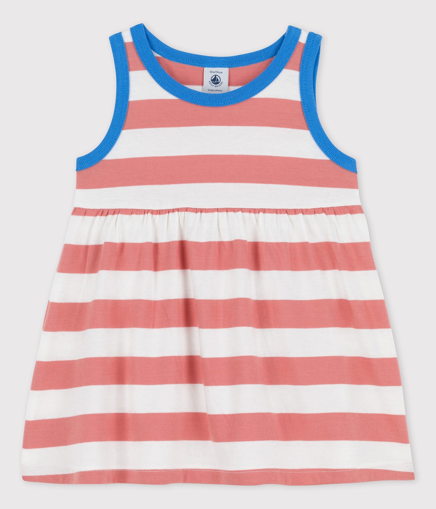 Ärmelloses gestreiftes Babykleid