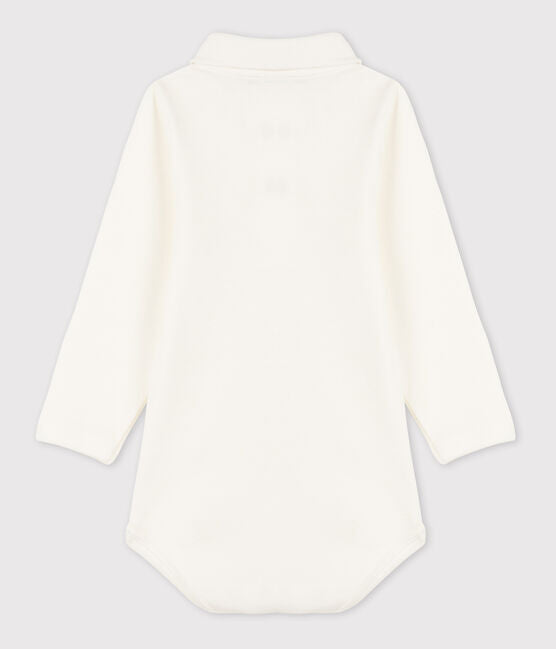 Langärmliger Baby Body aus Baumwolle mit Polokragen