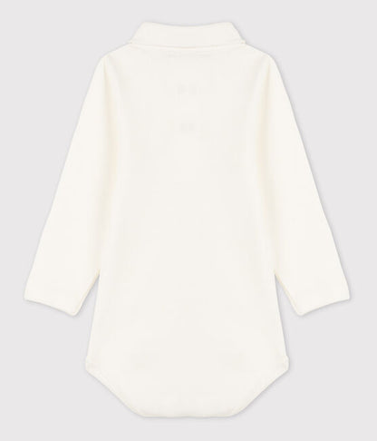 Langärmliger Baby Body aus Baumwolle mit Polokragen