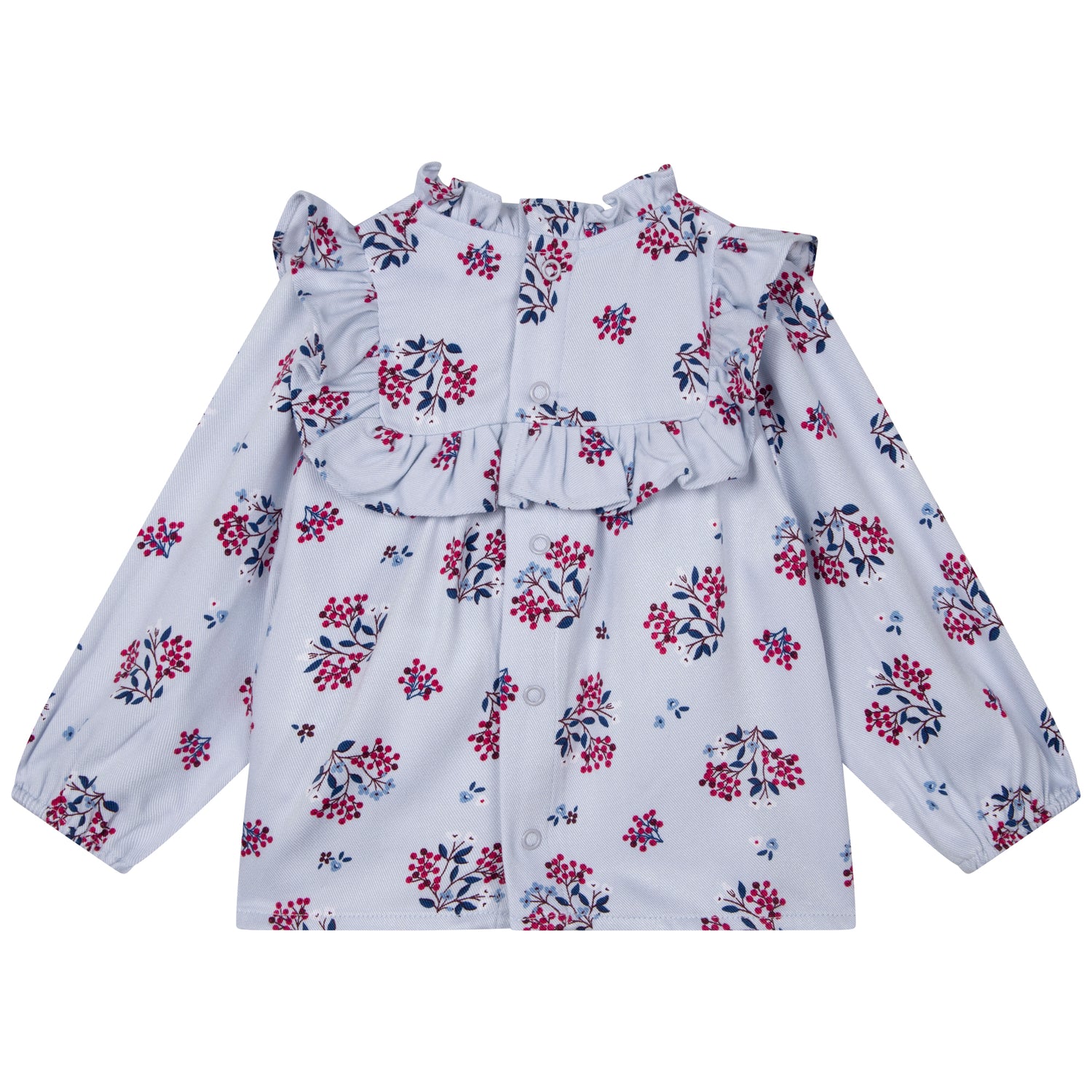 Rüschenbluse mit Blumenmuster