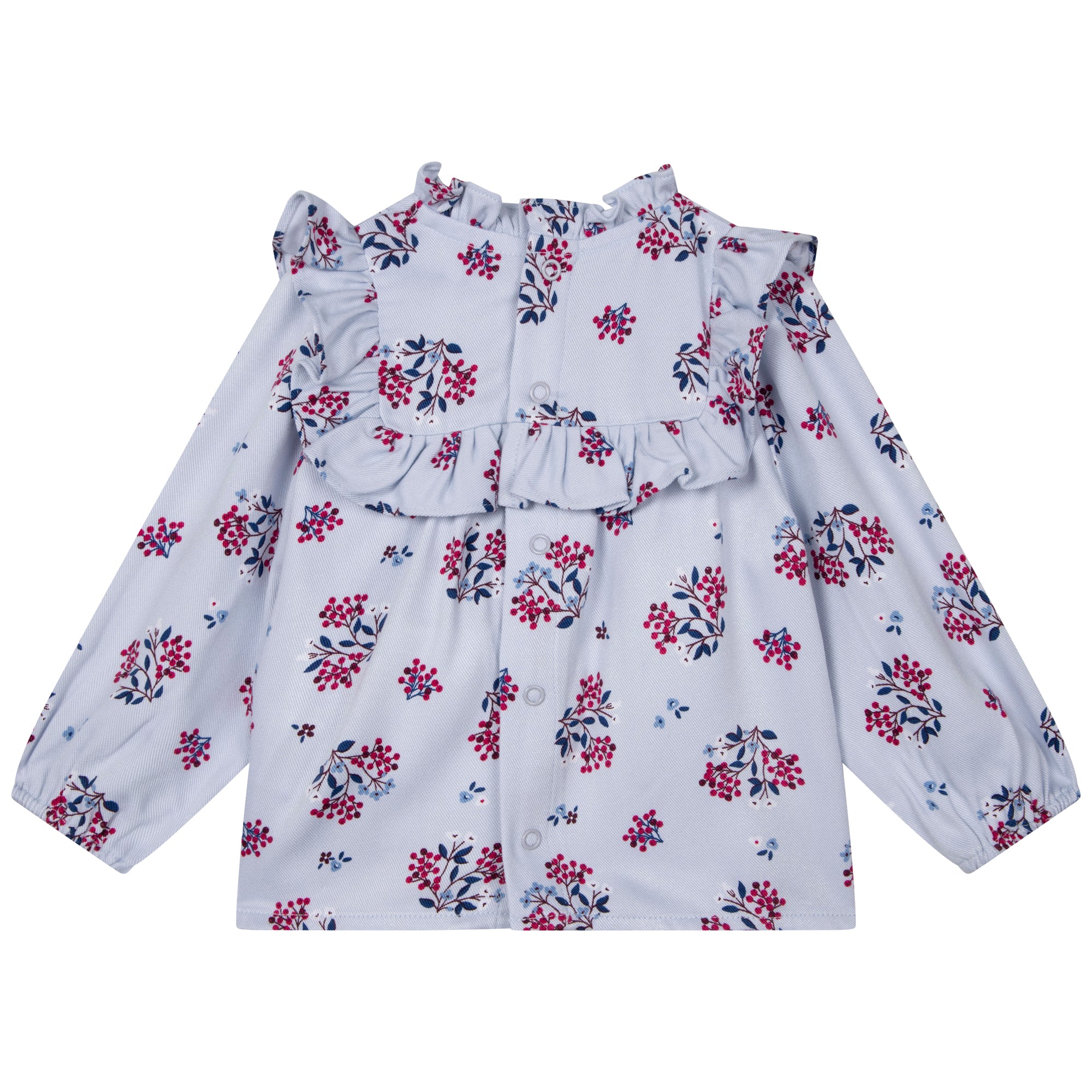 Rüschenbluse mit Blumenmuster