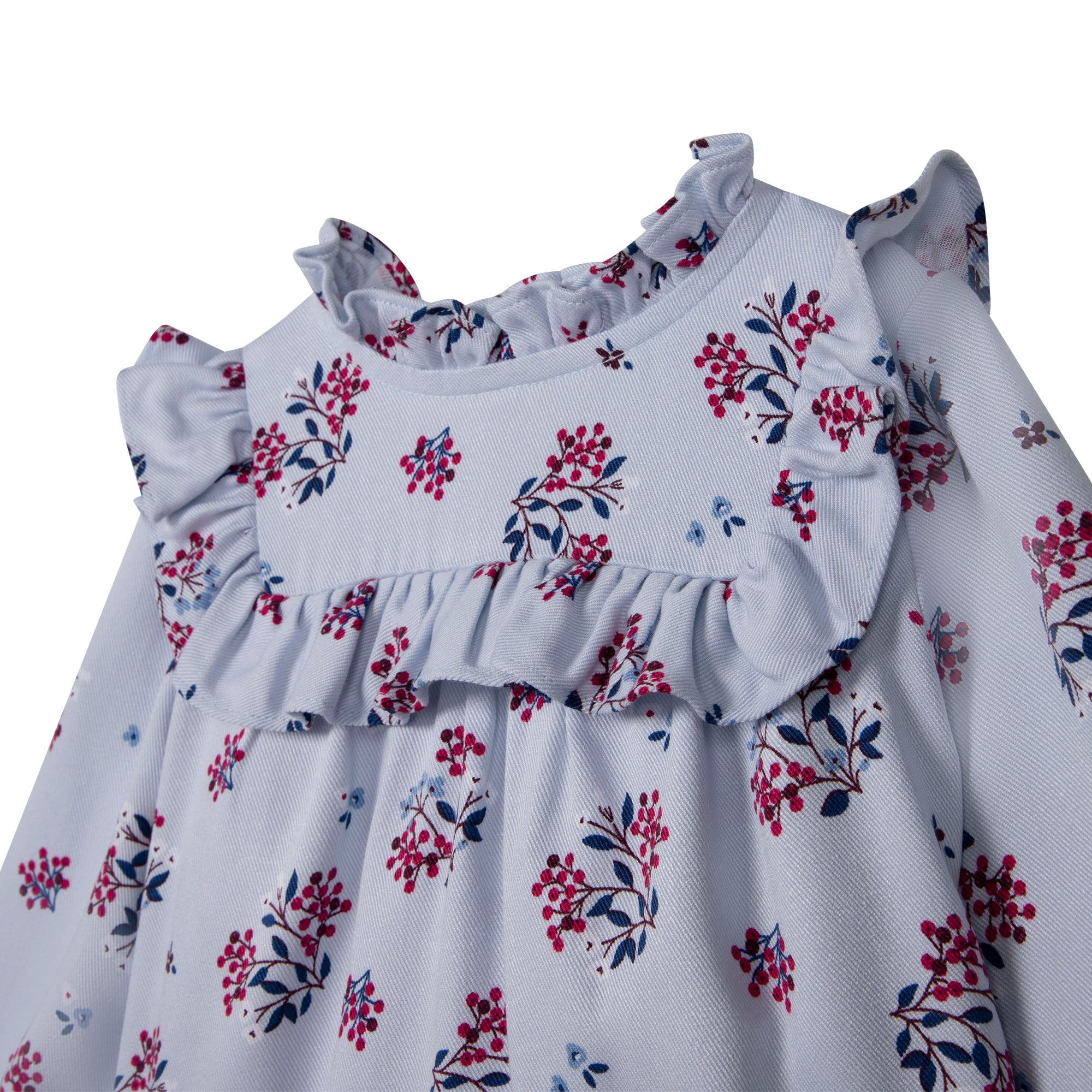 Rüschenbluse mit Blumenmuster