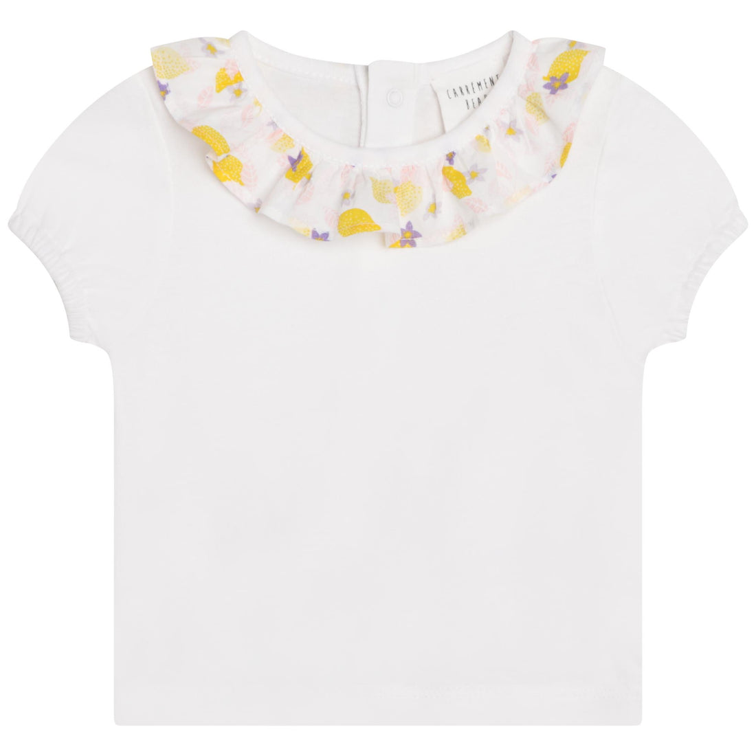 Baumwoll-T-Shirt mit Rüschen