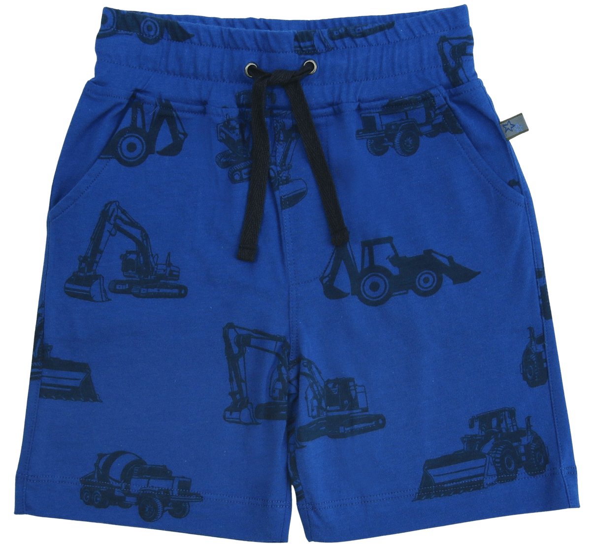Jersey Shorts mit Baufahrzeugapplikation