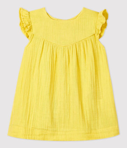 Kurzärmliges Baby Kleid aus Musselin