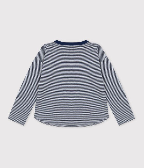 Langärmliges Kinder-T-Shirt aus Doppeljersey gestreift
