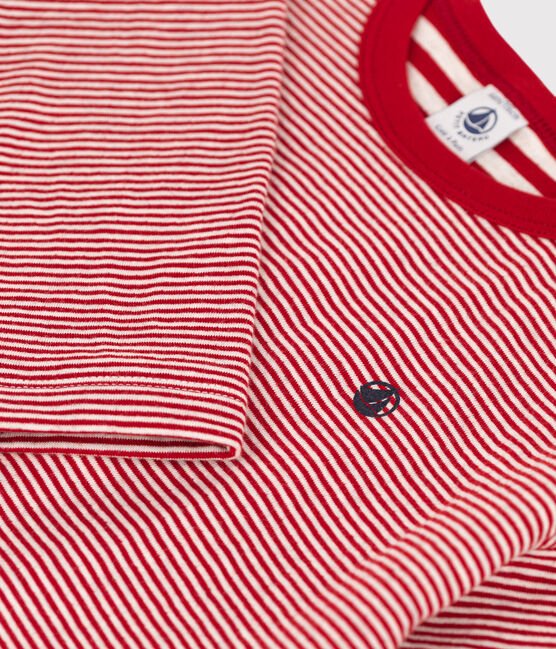 Langärmliges Kinder-T-Shirt aus Doppeljersey gestreift